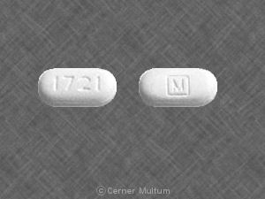 Pill 1721 M White Capsule/Oblong is Acetaminophen and Propoxyphene Napsylate