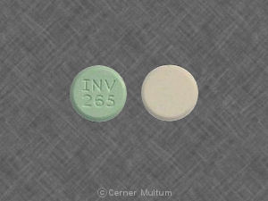 Pill INV 265 is Aspirin and Caffeine and Orphenadrine 385 mg / 30 mg / 25 mg