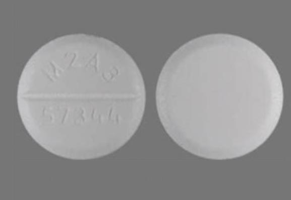 Pill M2A3 57344 White Round is Acetaminophen