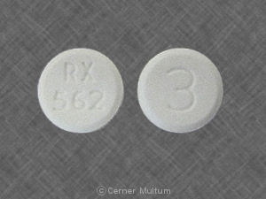 Pill 3 RX 562 White Round is Acetaminophen and Codeine Phosphate