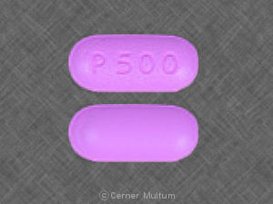 Pill P500 Pink Elliptical/Oval is Acetaminophen and Propoxyphene Napsylate