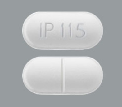 Pill IP 115 White Capsule/Oblong is Acetaminophen and Hydrocodone Bitartrate