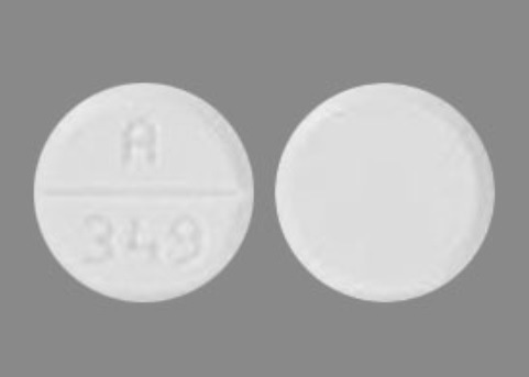 Pill A349 White Round is Acetaminophen and Oxycodone Hydrochloride