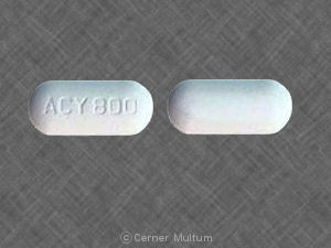 Pill ACY 800 White Elliptical/Oval is Acyclovir