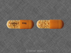Pill ADDERALL XR 30 mg Orange Capsule-shape is Adderall XR