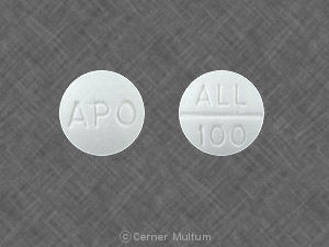 Pill APO ALL 100 White Round is Allopurinol