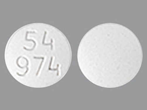 Pill 54 974 White Round is Alosetron Hydrochloride