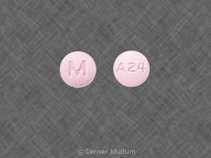 Pill M A24 Pink Round is Alprazolam Extended-Release