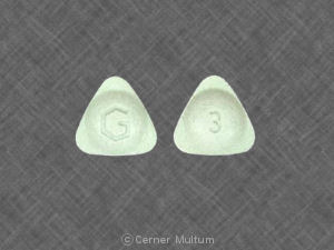 Alprazolam extended-release 3 mg G 3