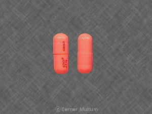 Pill ALTACE 2.5 mg HOECHST Orange Capsule-shape is Altace