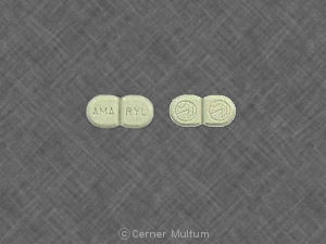 Pill AMA RYL LOGO Green Figure eight-shape is Amaryl