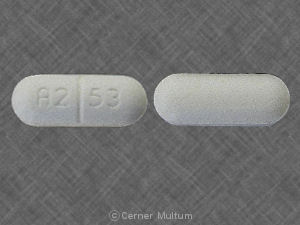 Pill A2 53 White Oval is Amitex LA