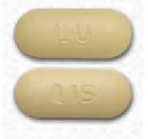 Pill LU Q15 Yellow Capsule-shape is Amlodipine Besylate and Valsartan