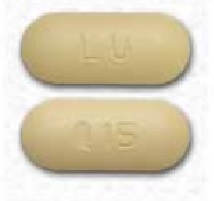 Pill LU Q15 Yellow Capsule/Oblong is Amlodipine Besylate and Valsartan