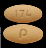 Amlodipine besylate, hydrochlorothiazide and valsartan 10 mg / 12.5 mg / 160 mg P 174
