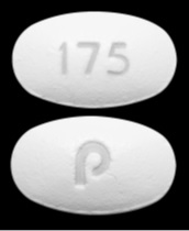 Pill P 175 is Amlodipine Besylate, Hydrochlorothiazide and Valsartan 10 mg / 25 mg / 320 mg