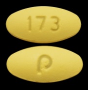 Pill P 173 Yellow Oval is Amlodipine Besylate, Hydrochlorothiazide and Valsartan