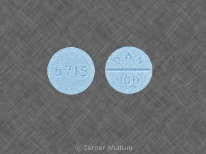 Pill 5715 DAN 100 Blue Round is Amoxapine