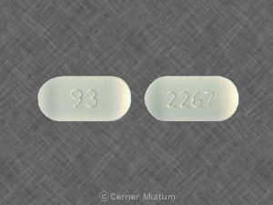 Pill 93 2267 White Elliptical/Oval is Amoxicillin
