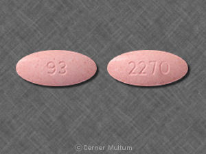 Pill 2270 93 Pink Elliptical/Oval is Amoxicillin and Clavulanate