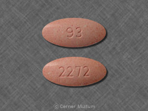 Amoxicillin and clavulanate 400 mg / 57 mg 2272 93