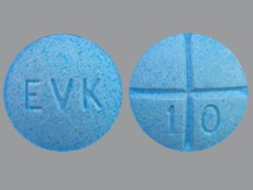 Pill EVK 10 Blue Round is Evekeo