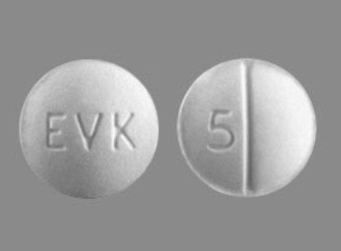 Pill EVK 5 White Round is Evekeo