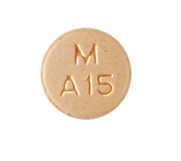 Pill M A15 Peach Round is Amphetamine and Dextroamphetamine