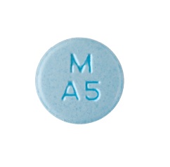 Pill M A5 Blue Round is Amphetamine and Dextroamphetamine