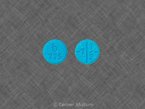 Amphetamine and dextroamphetamine 7.5 mg b 775 7 1/2