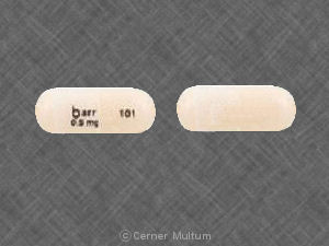 Pill barr 0.5 mg 101 White Capsule/Oblong is Anagrelide Hydrochloride