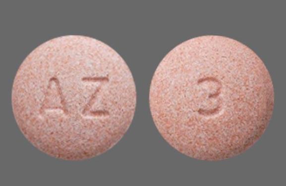 Pill AZ 3 Pink Round is Aripiprazole