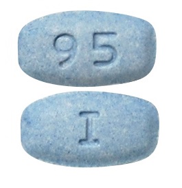 Pill I 95 Blue Rectangle is Aripiprazole