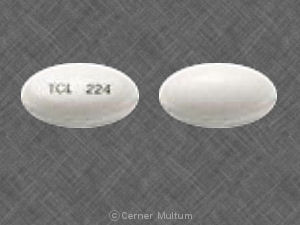 Pill TCL 224 White Elliptical/Oval is Aspirin Enteric Coated