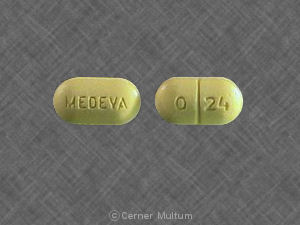 Pill MEDEVA 024 Yellow Elliptical/Oval is Atrohist Plus