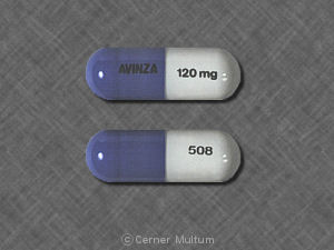 Pill AVINZA 120 mg 508 Purple Capsule/Oblong is Avinza
