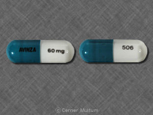 Pill AVINZA 60 mg 506 Green Capsule-shape is Avinza