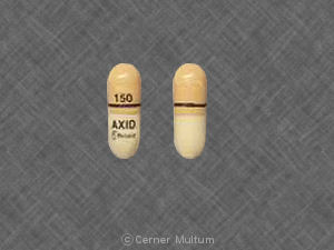 Axid pulvules 150 mg 150 AXID logo Reliant