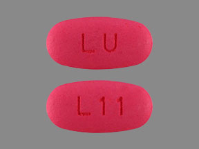 Pill LU L11 Pink Oval is Azithromycin Monohydrate