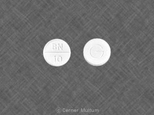 Pill BN 10 G White Round is Baclofen