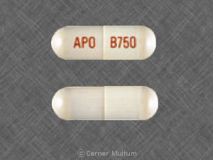 Pill APO B750 White Capsule/Oblong is Balsalazide Disodium