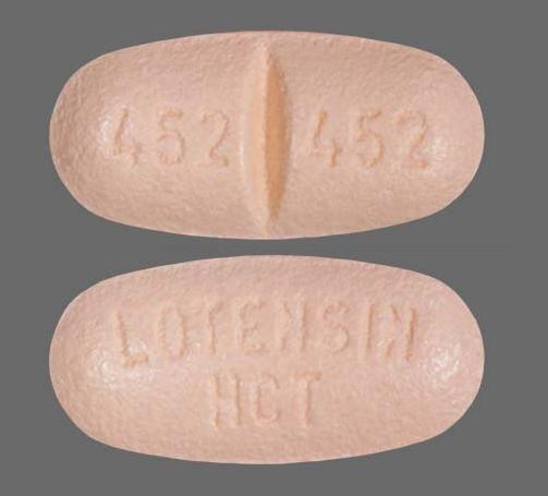 Pill LOTENSIN HCT 452 452 Pink Elliptical/Oval is Lotensin HCT
