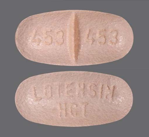 Pill LOTENSIN HCT 453 453 Purple Elliptical/Oval is Lotensin HCT