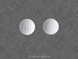 Bendroflumethiazide and nadolol 5 mg / 40 mg G 531
