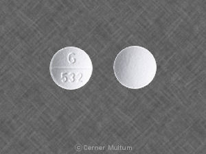 Bendroflumethiazide and nadolol 5 mg / 80 mg G 532