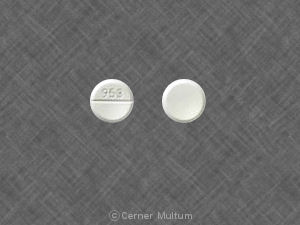 Pill 953 White Round is Bethanechol Chloride