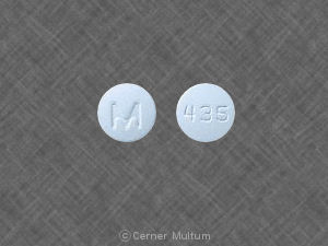 M 435 Pill Blue Round 12mm - Pill Identifier
