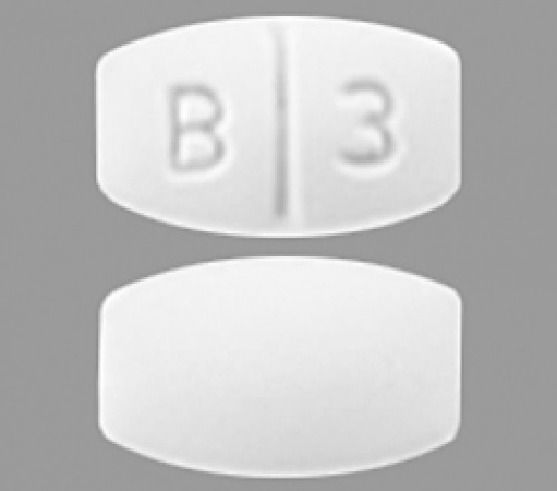 Pill B 3 White Oval is Buspirone Hydrochloride