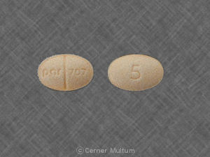 Pill par 707 5 Orange Elliptical/Oval is BusPIRone Hydrochloride