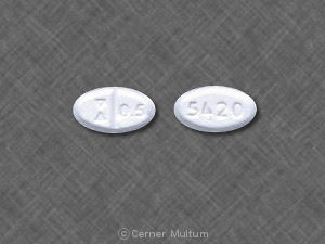 Pill Logo 0.5 5420 White Oval is Cabergoline